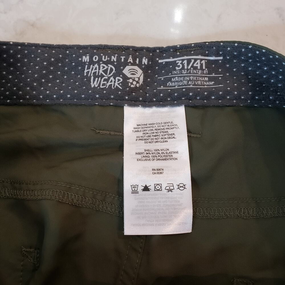 LOT OF 2 ~ NWT MOUNTAIN HARDWEAR Mesa II Pants Men's Size 31 W/ 32 L Green - Picture 3 of 16